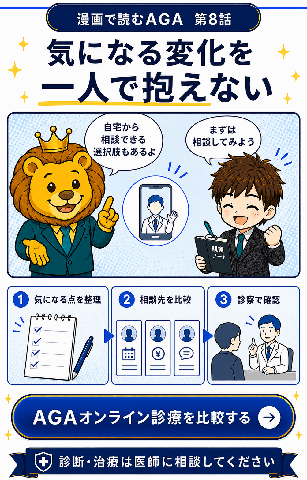 気になる変化を整理しAGAオンライン診療の相談先を比較する
