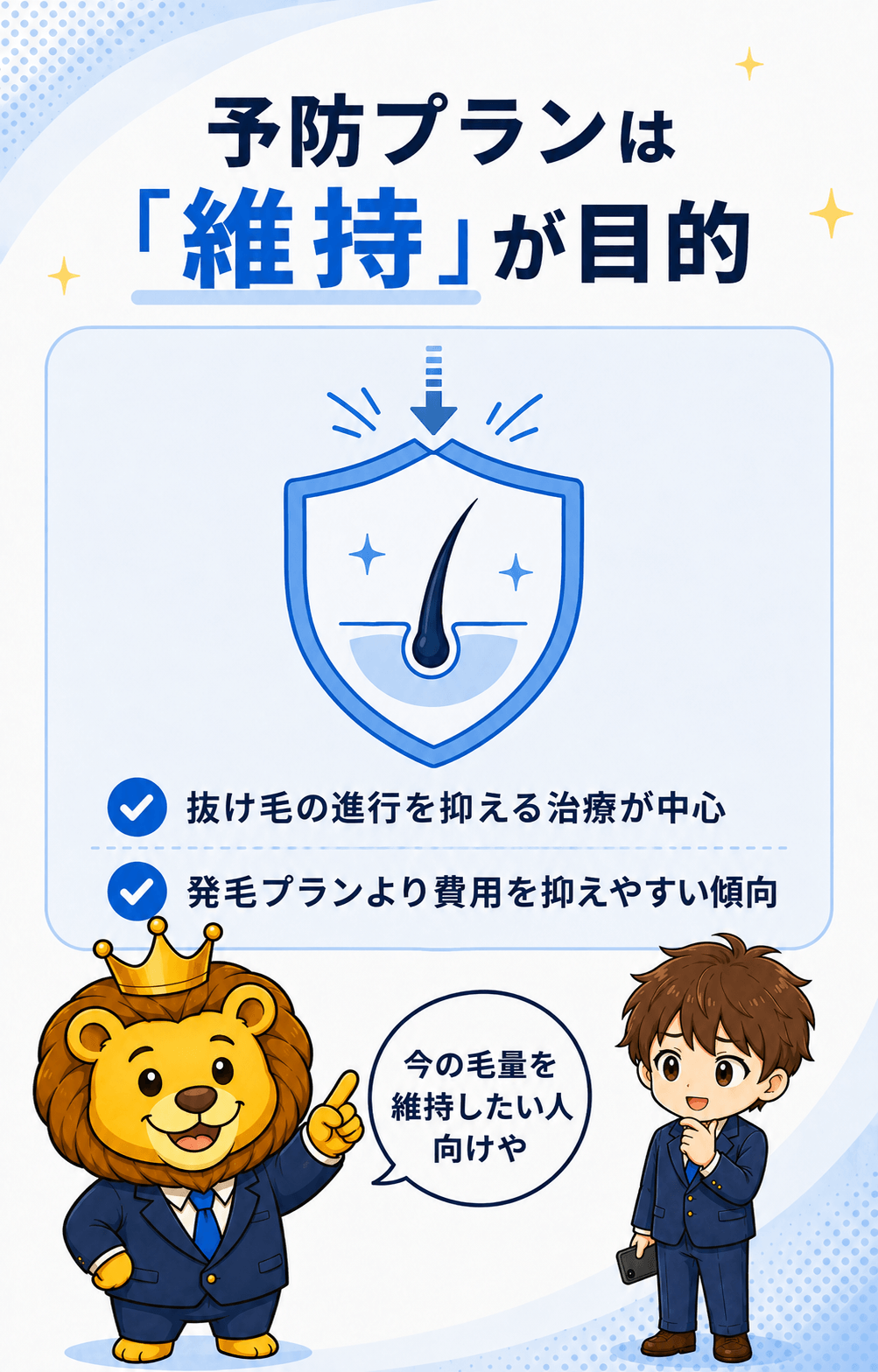 予防プランは維持を目的とする説明